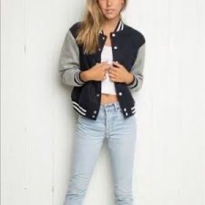 Brandy melville reversible baseball jacket size small
